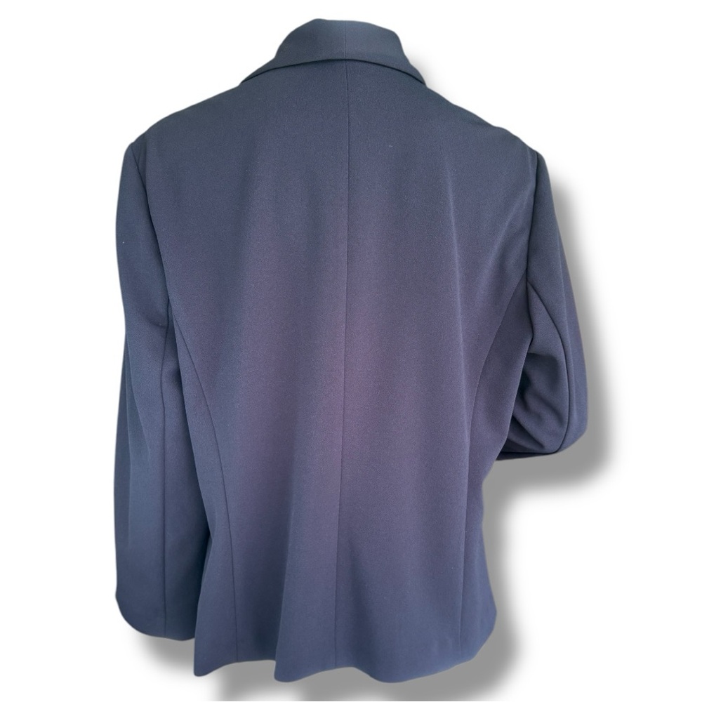 Anne Klein Navy Blue Open Front Blazer Shawl Collar. Women’s Size X-Large - Picture 2 of 6